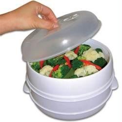 Click here to buy MICROWAVE STEAMER 2 TIER by American Clocks.