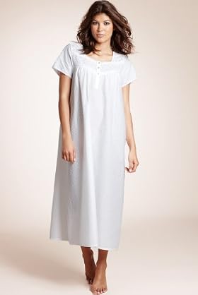 Pure Cotton Dobby Spot Nightdress