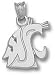 Washington State Cougars Solid Sterling Silver ''WSU'' Cougar Head 9/16'' Pendant