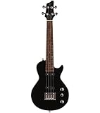 Vorson FLPUK2BK Electric Ukulele with Gig Bag, Black