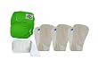 SoftBums One Size Adjustable Diaper Organic Bamboo 5-Piece Set (Sprout)