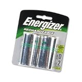 Energizer D Rechargeable Batteries, 2 per Pack (EVENH50BP2)