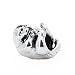 Novobeads Sea Otter Charm in Sterling Silver - Made in the USA - Fits Pandora and Other European Bea