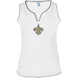 Reebok New Orleans Saints Ladies White Frosted Logo Sleeveless T-shirt