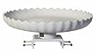 Farm Innovators HBC-120 All Seasons Decorative Gray Stone Scalloped Heated Birdbath with Deck Mount, 120-Watt