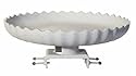 Farm Innovators HBC-120 All Seasons Decorative Gray Stone Scalloped Heated Birdbath with Deck Mount, 120-Watt