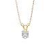 0.75 ct. H - SI2 Oval Cut Diamond Solitaire Pendant with Chain