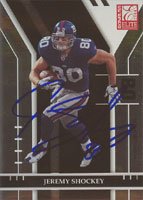 Jeremy Shockey, New York Giants, 2004 Donruss Elite Autographed Card