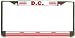 D.C. District of Columbia State Flag Chrome Metal License Plate Frame Holder