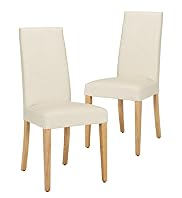 2 Alton Plain Leather Dining Chairs
