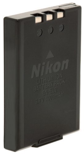 Nikon EN-EL2 Rechargeable Battery (for Nikon Coolpix 2500, 3500, SQ, Digital Cameras), #9904 (Retail Packaging)