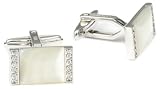 Pierre Cardin Crpuscule White Cubic Zirconia Men's Cufflinks