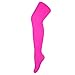 HDE Girl's Stockings Microfiber Opaque Footed Kids Tights (Hot Pink, Small)
