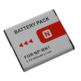 Camera Sony CyberShot DSC-W530 Battery 600mAh Black Compatible