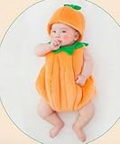 Chaco'S 赤ちゃん　カボチャ　ロンパース　帽子　セット　ハロウィン　コスチューム