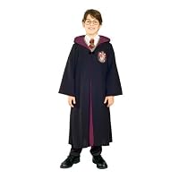 Harry Potter And The Deathly Hallows Costume, Child's Deluxe Harry Potter Robe With Gryffindor Emblem Costume