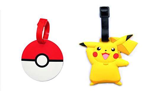 Pokemon Pikachu Designed PVC Embossed Luggage Id Bag Baggage Name Travel Tag Go