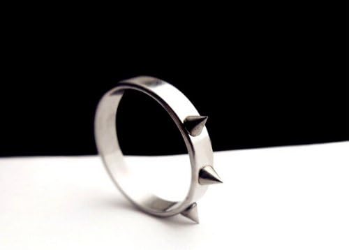 Womens Self Defense Stainless Steel Ring (Sliver-Hard Metal, 0.2 Inches)