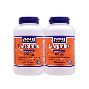 [海外直送品]　2本セット★NOW Foods　Ｌ?アルギニン　500mg 250粒栄養ドリンクと比べてもコスパが◎元気が足りないときのアミノ酸