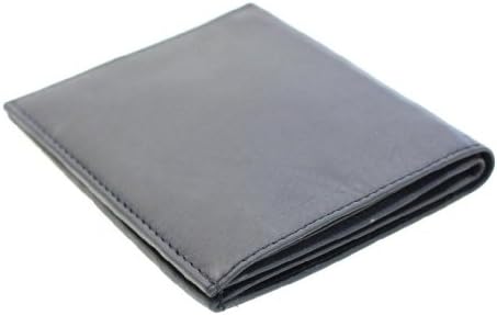 Genuine Buff-Cow Leather Men's Hipster Wallet Zippered Money Compartment