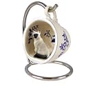 Siamese Cat Collectible Teacup with Display Stand