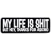 ライズ：ステッカー 四角 MY LIFE IS SHIT / NO.058