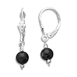 Black Onyx Lever Back Earrings