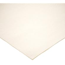 Felt Sheet, White, Adhesive-Backed, Grade F1, Wool Content: 95% Minimum, Meets SAE F1 Specifications, Inch