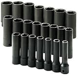 SK Hand Tools 4046 22-Piece 1/2-Inch Drive 6 Point Deep Metric Impact Socket Set