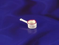 Red and White Country Saucepan - Dollhouse Miniature