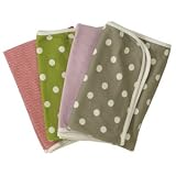 Organics for Kids Spotty-Striped Reversible Blankets - Taupe