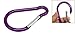 uxcell Key Bag Aluminum Alloy D Shaped Bottle Holder Carabiner Hook Clip Keychain Purple Silver Tone