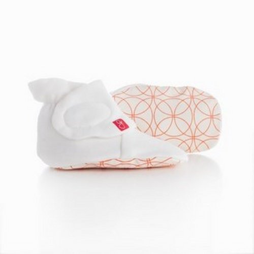 goumiboots - smart, stay on baby booties - 1 pack (S/M pinwheel orange)
