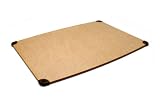 Epicurean 18-by-13-Inch Non-Slip Gripper Cutting Board, Natural with Brown Silicone Grippers
