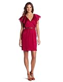 Julie Dillon Women's Crossover Top Flutter Sleeve Dress