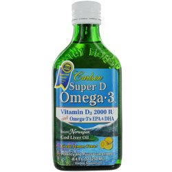 Carlson Labs Super D Omega-3 Natural Vitamin D, 8.4 Ounce Glass Bottle