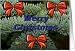 Merry Christmas Tree Limbs and Bow Christmas Blank Card Note Card Card