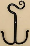 Double Wrought Iron Wall Hook 6.25