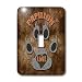 Doreen Erhardt Dog Breed Collection - Papillon Dog Love Dog Breed in Gray and Brown - Light Switch Covers - single toggle switch
