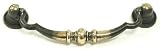 Top Knobs M3 Dark Antique Brass Oxford 3.75 Center to Center Drop Pull from the Oxford Collection