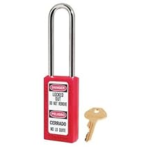 Master Lock 411 Series Zenex Lockout/Tagout Padlock, Keyed Alike, 3" Body Length, 3" Shackle Clearance