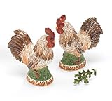 Country Rooster Salt And Pepper Shakers For Kitchen Decor