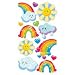 EK Success Metallic Dimensional Stickers - Kawaii Rainbows