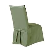 Sure Fit Cotton Duck Long Dining Room Chair Slipcover - Sage Green