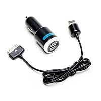 Skiva PowerFlow 2.1Amp / 10Watt Car Charger for new iPad, iPhone 4S 4 3GS, iPad 2, iPad 3, iPhone, iPad, & iPod