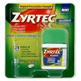 Zyrtec Tablets, 10 Mg, 30-Count Package