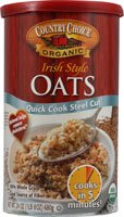 Country Choice Organic Irish Style Oats Quick Cook Steel Cut -- 24 oz