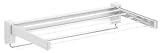 Wenko 3770013100 W�schetrockner Butterfly - 3.5 m Trockenl�nge, ausklappbar, Edelstahl-Handtuchstange, Wandmontage, 70 x 36 x 10.5 cm