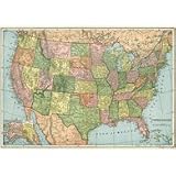 USA Decorative Map Wrapping Paper