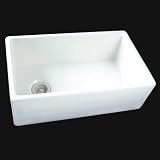 Farmer Sink with Offset - White